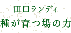 田口ランディ「種が育つ場の力」